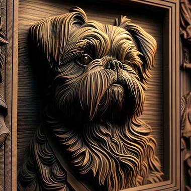 3D model Brussels Griffon dog (STL)